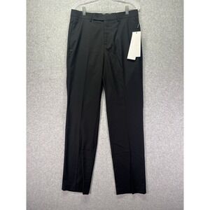 Calvin Klein Dress Pants Mens 31x34 Black Jinny Flat Front Performance Stretch